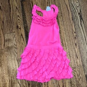 Lemon loves lime girls ruffle skort and tank set size 8 in hot pink